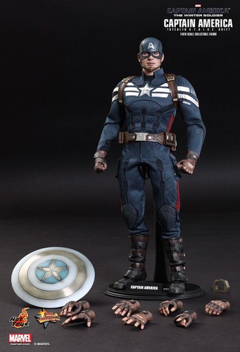 1/6 Scale Hot Toys MMS242 Marvel Captain America Action Figure - Blue Pants - Picture 9 of 9