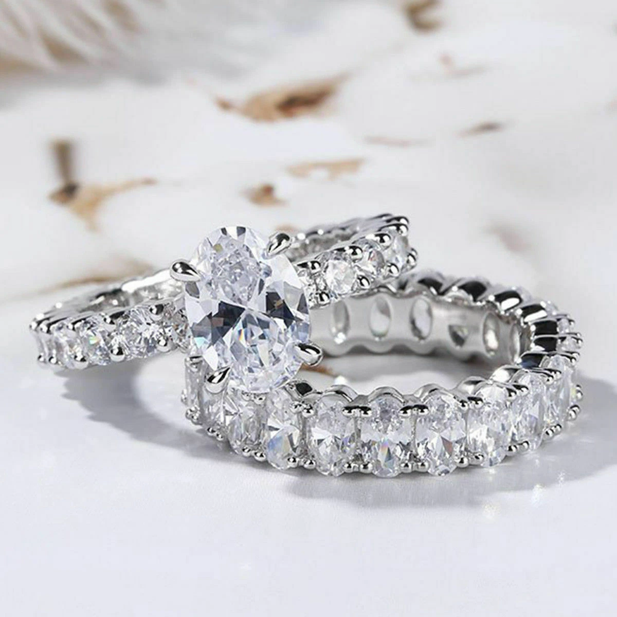 Bridal set with deals eternity band