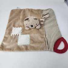 Mothercare Teddy Bear Security Blanket Patch Teether Soother Lovey Baby