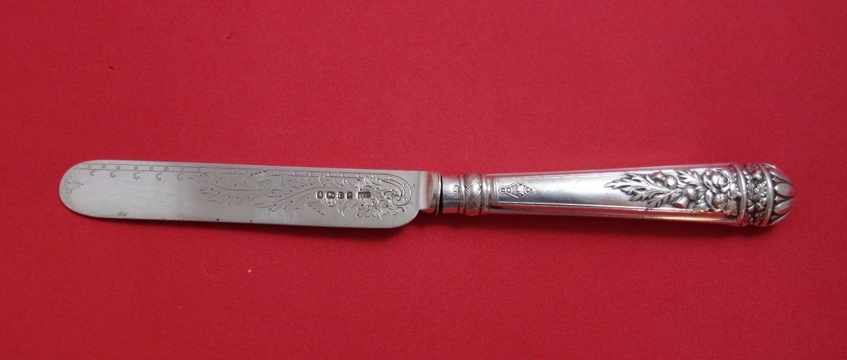 【Harrison Brothers】【純銀ハンドル】キングス　バターナイフ Harrison Bros. & Howson Sheffield English Sterling Silver