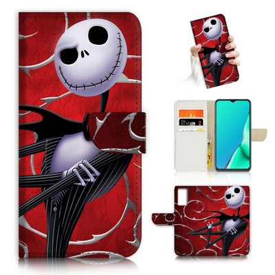 ( For Oppo Reno 8 Pro 5G ) Wallet Flip Case Cover AJ23503 Christmas Nightmare