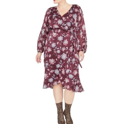 Rachel Roy Womens Caron Wrap Dress - 18w
