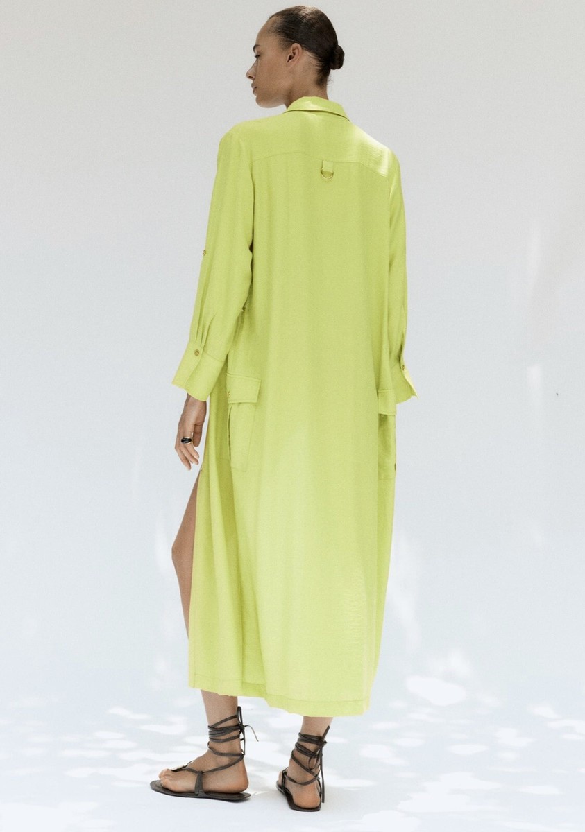 green emerald velvet dress Zara Mint Green Lace Maxi Dress with Side Slit – SilkRoll main image 0