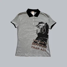 GALLIANO Vintage Women Cotton Gray "You Said It Better Than All" T-Shirt Size S