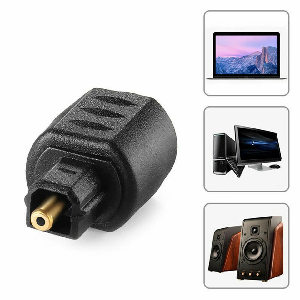 Mini Optical Audio Adapter 3.5mm Female Jack To Digital Male Plug For Toslink AU - Image 3 of 4