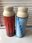 Pair Of VINTAGE KING SEELEY RED THERMOS Blue Thermos BOTTLE — photo 3