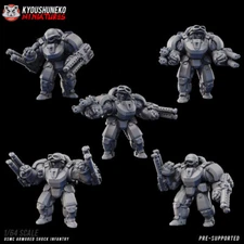 USMC Armored Shock Infantry, Wargaming Sci fi Cyberpunk Robot Warrior WW2