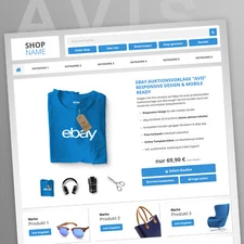 EBAYVORLAGE Auktionsvorlage Avis RESPONSIVE Mobil Design HTML Template