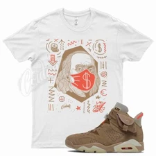 White BF T Shirt for J1 6 British Khaki Travis Scott Cactus Jack 4