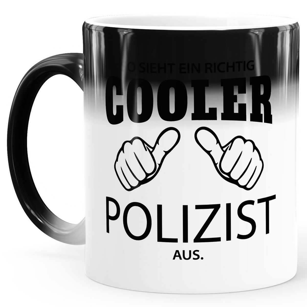 MoonWorks Zaubertasse – Farbwechsel Tasse 'So Sieht Ein Cooler Chef Aus', 325 Ml, Thermo-Effekt