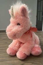Russ Berrie Pink UNICORN Plush Toy LUKY stuffed animal Easter sparkly soft