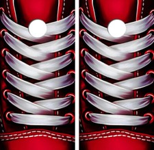 Shoelaces Cornhole Board Wrap LAMINATED Decals Vinyl Sticker 4663