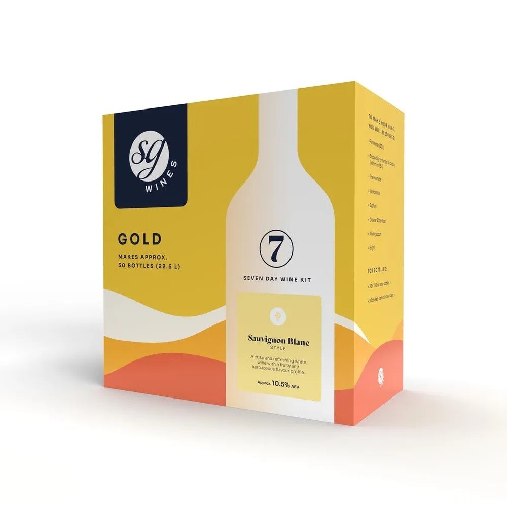 SG Wines Gold Sauvignon Blanc 30 Bottles  Wine Kit -  Ingredients Kit