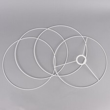 Rico Design Pierścień abażuru Zestaw Metal Biały 30cm