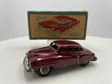 Vintage SSS Japan 1940s-50s Tin Friction Baby Cadillac in Original Box