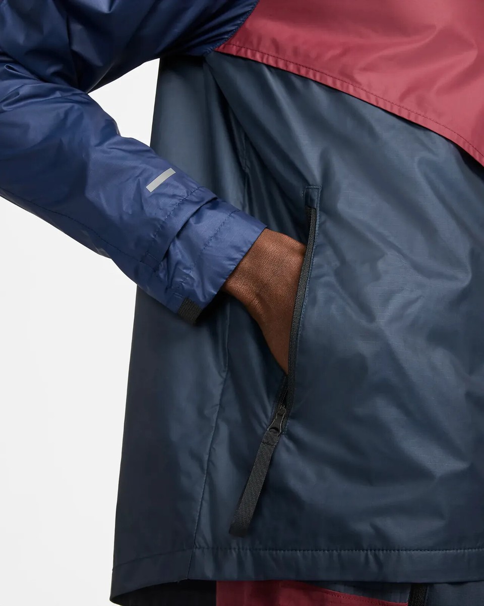 Nike Windrunner Mens Trail Running Jacket Dark Beetroot Obsidian