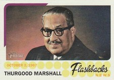2016 TOPPS HERITAGE FLASHBACKS THURGOOD MARSHALL JUSTICE NEWS #NF-TM