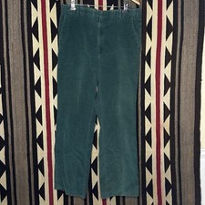 Vintage 70s Corduroy Pants Men  s Sz 34x30 Green Preowned