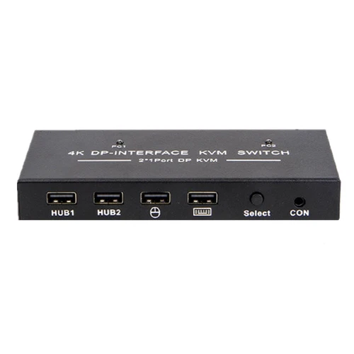 2 Port KVM Switch Dual Monitor Displayport 4K 60Hz KVM Switch 1 Monitors 2 PC