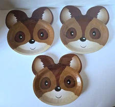 Celebrate It Animal Face Racoon  9" Paper Plates 12 pc x 3