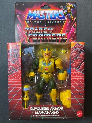 Masters of the Universe x Transformers BUMBLEBEE ARMOR MAN-AT-ARMS 5.5  NEW