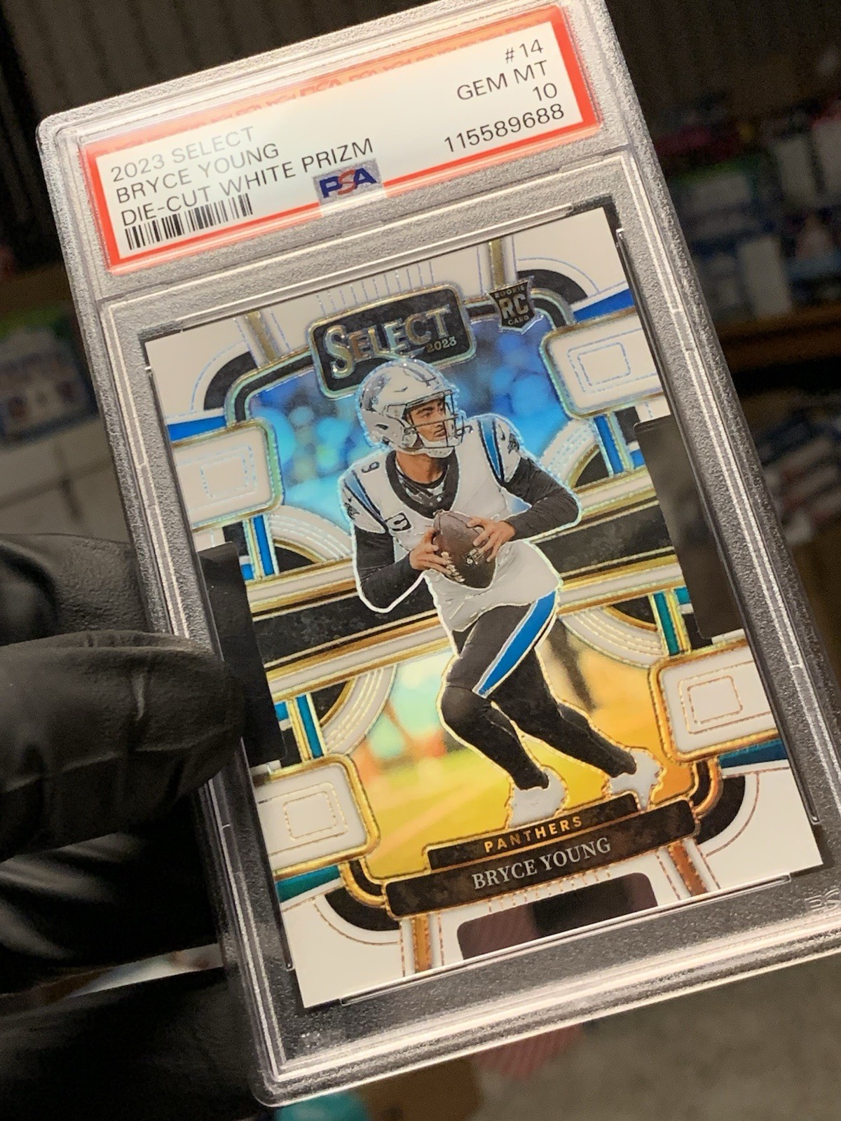 2023 Panini SELECT Bryce Young RC Die-Cut WHITE Prizm /199 PSA 10 GEM MINT 💎 view 6