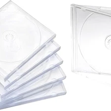 10.4 mm Standard Single Clear CD Jewel Case with Assembled Clear Tray, 25 Pack