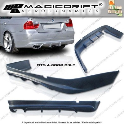For 05-12 BMW E90 3-Series Sedan AC Style Rear Bumper Diffuser Lower Lip  Kit PU