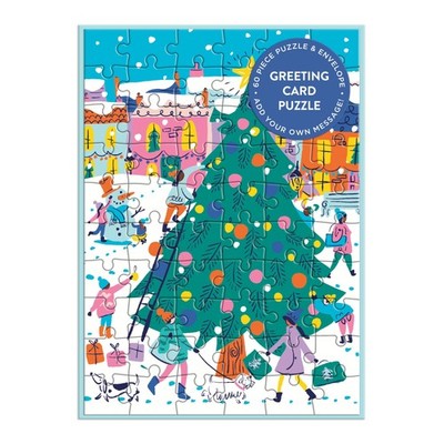 Merry & Bright Greeting Card Puzzle Louise Cunningham Starling