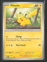 Pikachu 025/165 Scarlet & Violet 151 Common