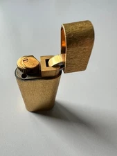 Cartier "Les Must de Cartier" Gold-Plated Gas Lighter, Swiss Made, Flint Needed