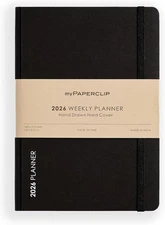 2026 Weekly Planner | Hard Cover, 192 Pages, 80 GSM, A5 Black 