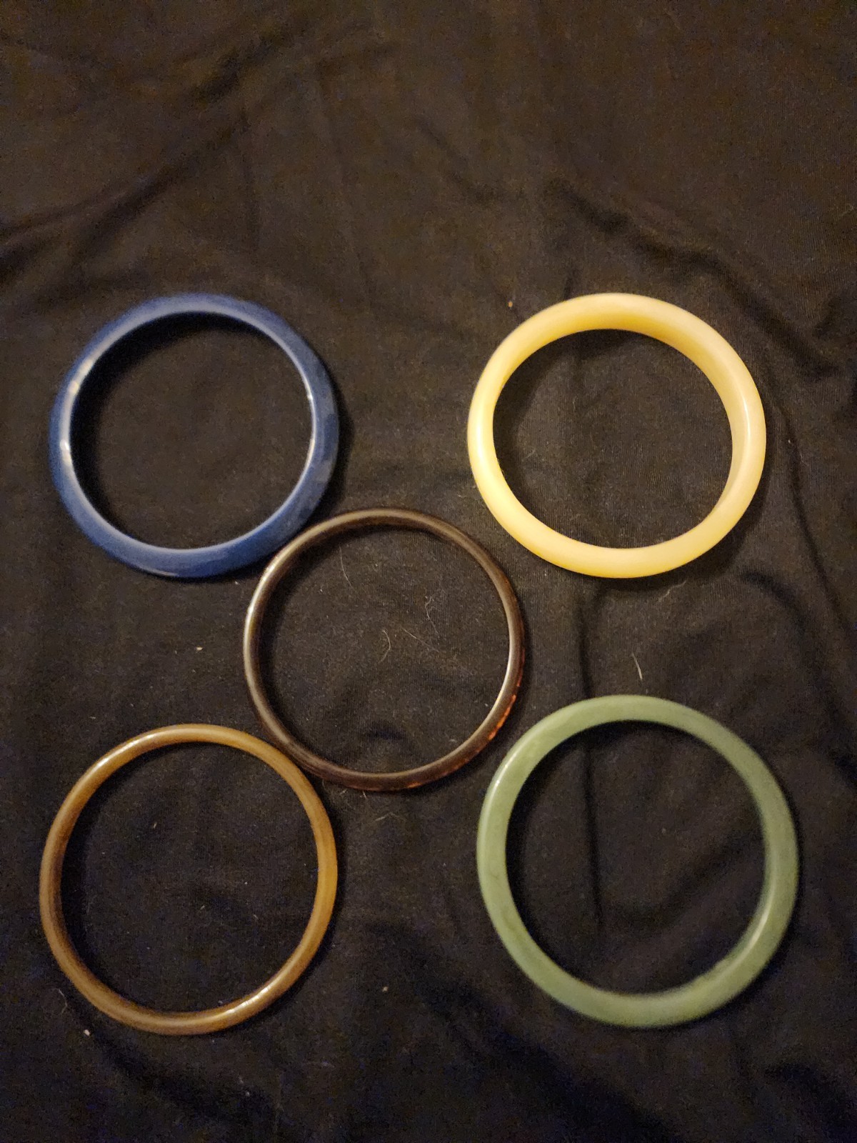 5 Multi Colored Bangle Bracelets Set - image 2