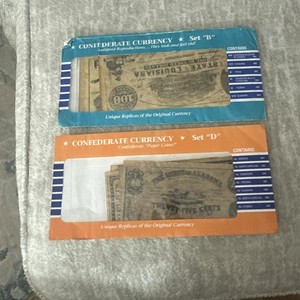 Replica Confederate Bills, Set D And Set B