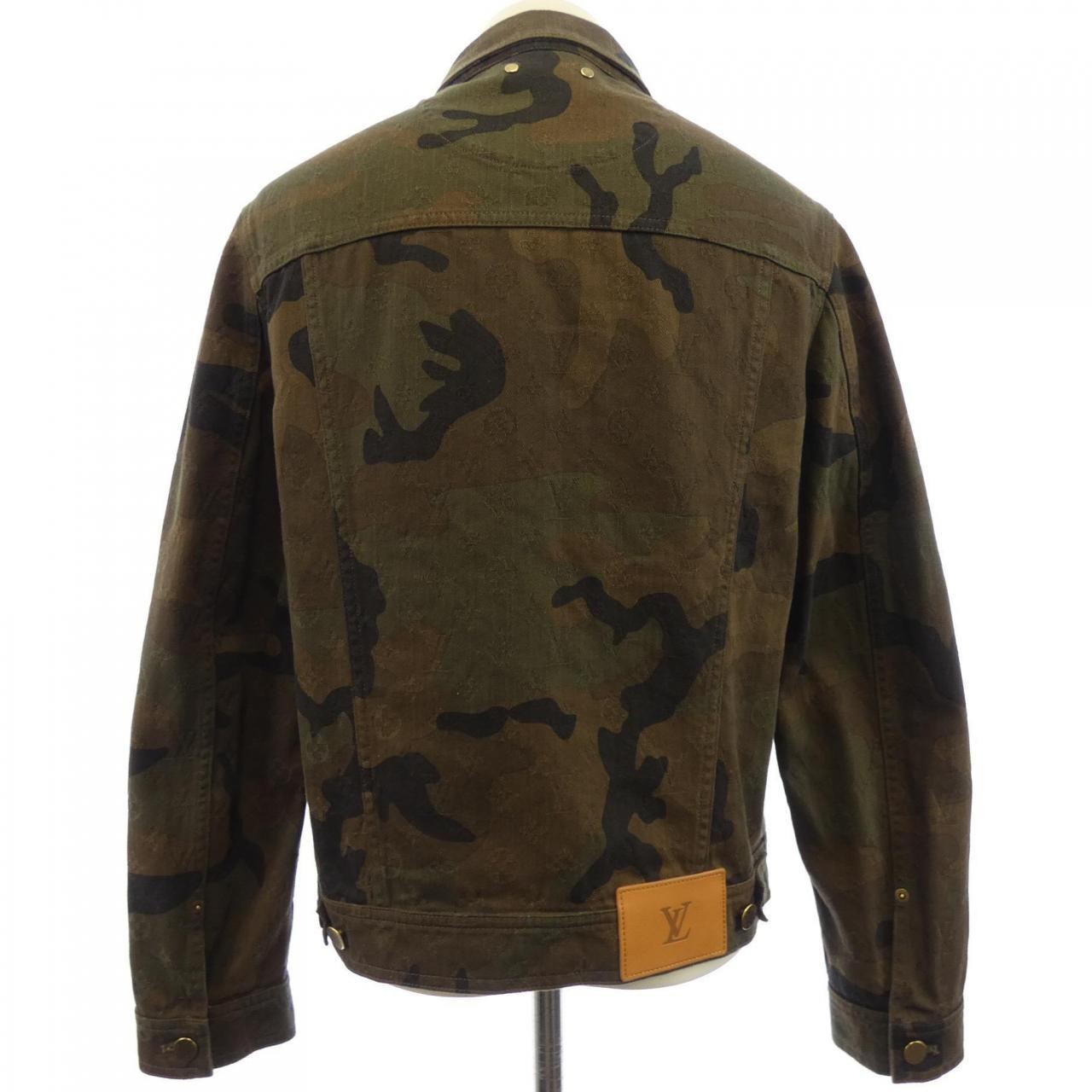 Authentic Louis Vuitton Jacquard Denim Trucker Jacket HDA91WDSQ Supreme Deni... image 2