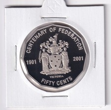 AUSTRALIAN PROOF: 2001 50 CENT FEDERATION COIN VICTORIA #3994
