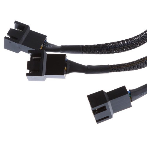 Câble d'alimentation ventilateur ordinateur PC répartiteur Y 15 Cm 4 broches 1 à 3 noir - Photo 3/7