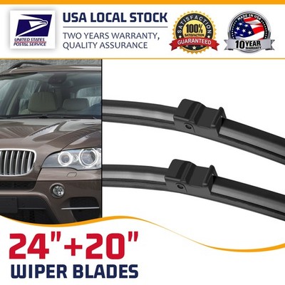 For BMW E70 X5 E71 X6 FRONT WINDSHIELD WIPER BLADE SET NEW 2007-09/2011 OEM