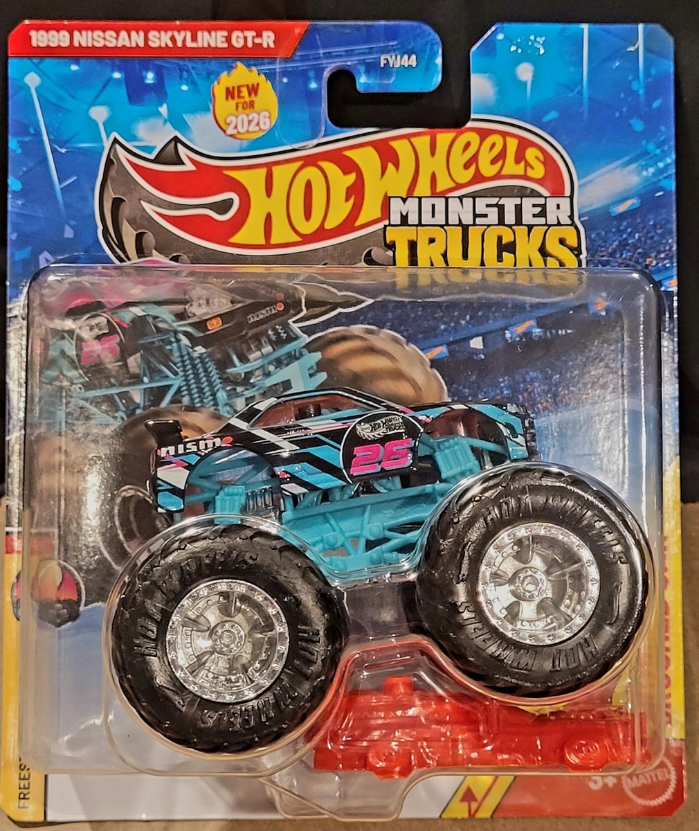 2026 HOT WHEELS MONSTER TRUCKS - 1999 NISSAN SKYLINE GT-R NISMO