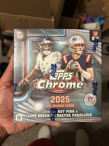 New 2025 Topps Chrome Football Mega box sealed