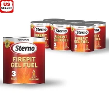 Firepit Gel Fuel 6PK Smokeless Indoor Outdoor Use Realistic Flames Heat