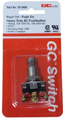 Pushbutton SPDT On-On 15A