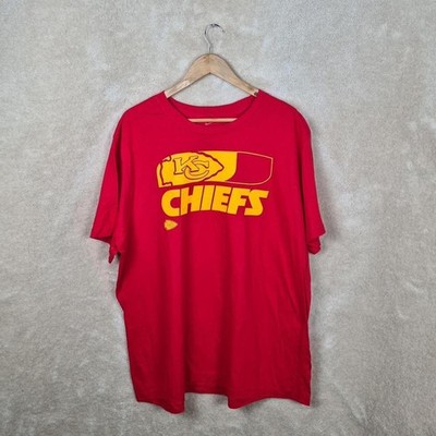 Nike Kansas City Chiefs T-Shirt Herren XXL Rot Print Logo Z569