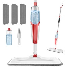 Scopa Spray per Pulizia Pavimenti, Scopa Antipolvere con Flacone Ricaricabile da 420 ml e 3 Pz...