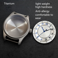 Titanium 39mm Classic Pilot Watch Case 20ATM For NH35 NH36 ETA2824 Miyota 8215