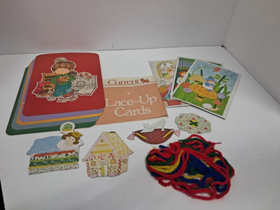 1982 Lace-Up Cards from Current Vintage Educational Toy NOS Children Humpty Dump