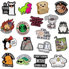 20 Pcs Funny Enamel Pins Cute Backpacks Pins Badge Brooch for Hat Bags Backpacks