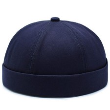 Cotton Brimless Docker Cap Adjustable Street Casual Sailor Skullcap Beanie