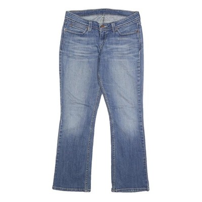 LEVI'S Womens Blue Regular Bootcut Denim Rinse W28 L28 Classic Jeans Zip
