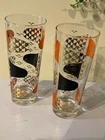 VTG Mid Century Atomic Florentine   Highball Glasses, Set of 2 Anchor Hocking
